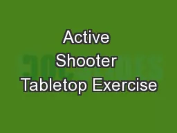Active Shooter Tabletop Exercise
