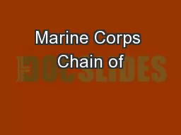 Marine Corps Chain of