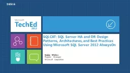 SQLCAT: SQL Server HA and DR Design Patterns, Architectures