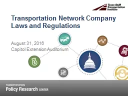 Transportation Network Company Laws and Regulations