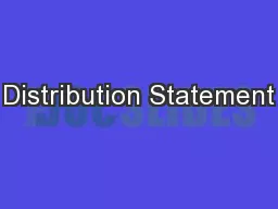 Distribution Statement