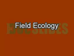 Field Ecology