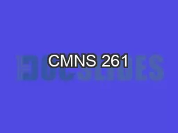 CMNS 261