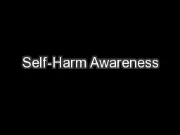 Self-Harm Awareness
