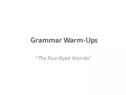 Grammar Warm-Ups