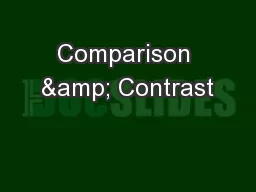Comparison & Contrast