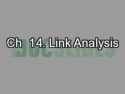 Ch  14. Link Analysis