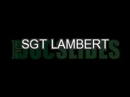 SGT LAMBERT