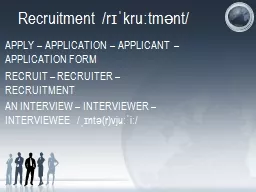 Recruitment  /