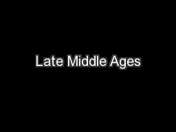 Late Middle Ages