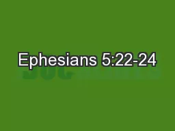 Ephesians 5:22-24