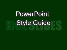 PowerPoint Style Guide