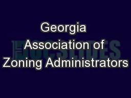 Georgia Association of Zoning Administrators