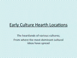 The heartlands of various cultures;