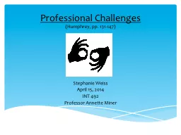 Professional Challenges