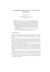 A Computational Interpretation of DolevYao Adversaries
