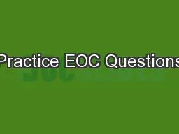 Practice EOC Questions