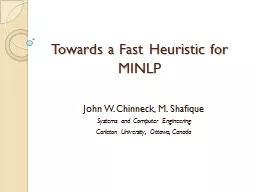 Towards a Fast Heuristic for MINLP