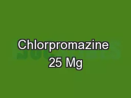 Chlorpromazine 25 Mg
