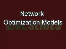 Network Optimization Models