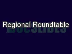 Regional Roundtable