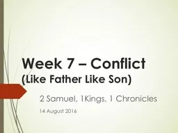 Week 7 – Conflict