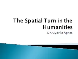 The Spatial Turn in the Humanities