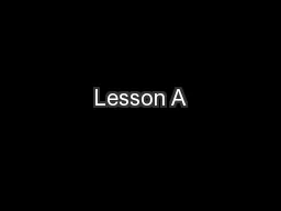 Lesson A