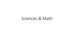 Sciences & Math