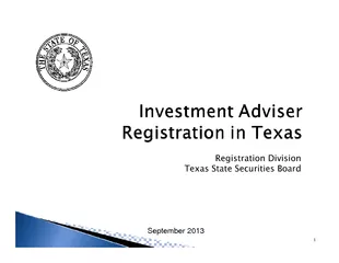September   The Texas State Securities Board TSSB has