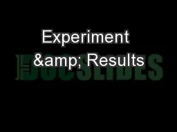 Experiment & Results