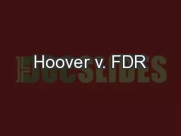 Hoover v. FDR