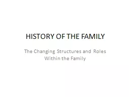 HISTORY OF THE FAMILY