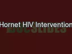 Hornet HIV Intervention