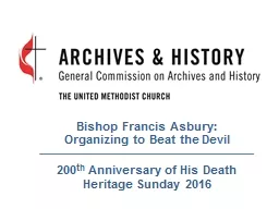 Bishop Francis Asbury: