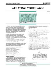 Aerating your lawn