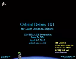Orbital Debris 101