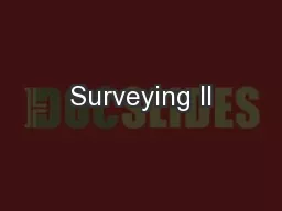 Surveying II