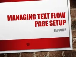 Managing text flow