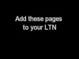 Add these pages to your LTN