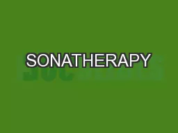 SONATHERAPY