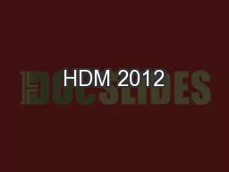 HDM 2012