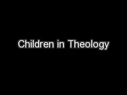 Children in Theology