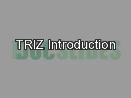 TRIZ Introduction