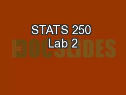 STATS 250 Lab 2