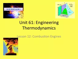 Unit 61: Engineering Thermodynamics