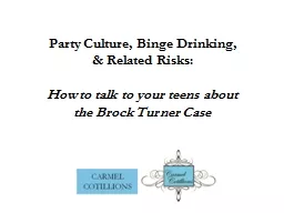 Party Culture, Binge Drinking,
