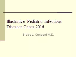 Illustrative Pediatric Infectious Diseases Cases-2016