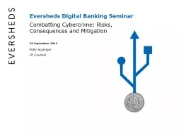 E versheds Digital Banking Seminar