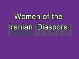 Women of the Iranian  Diaspora: